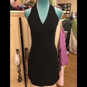 Vintage Perfect Little Black Dress Medium NWT Halter Tie, Back Zip, Hook & Eye